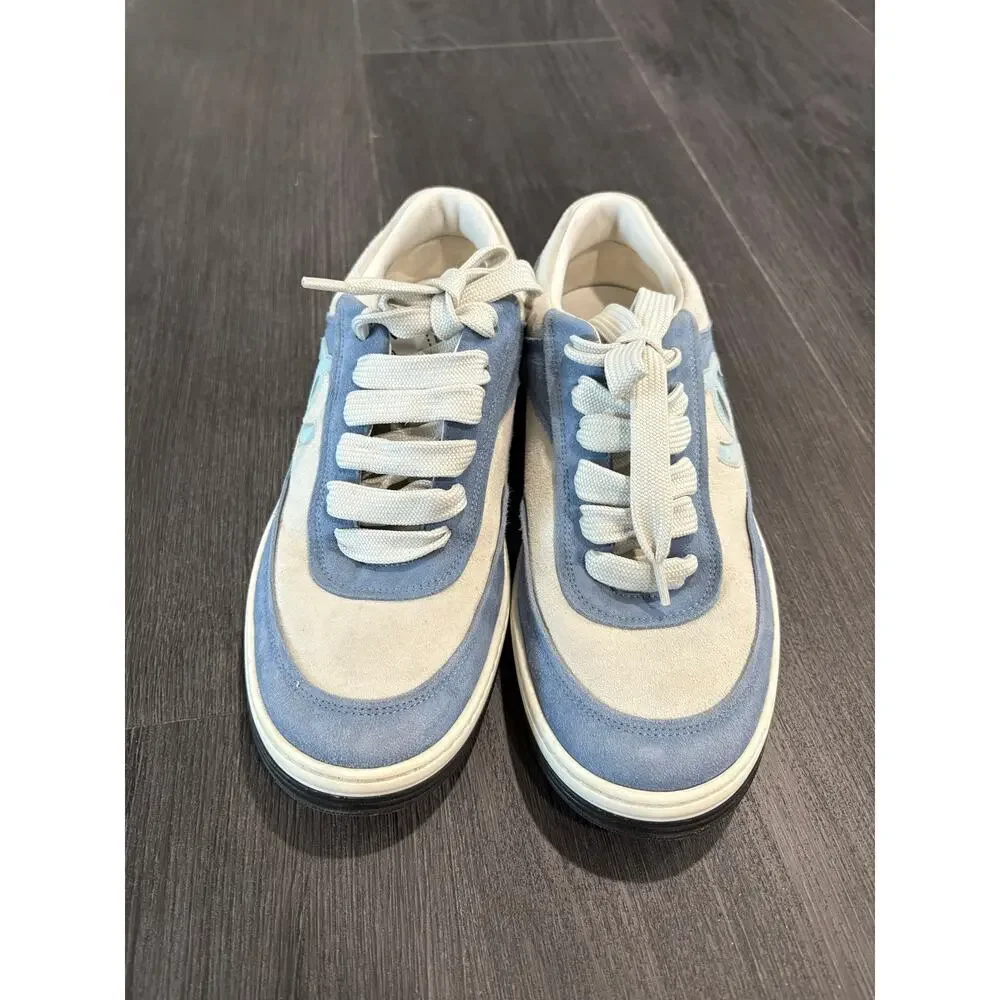 Chanel Suede Kidskin CC Low Sneakers Size 39(9)